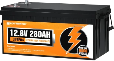 foto van een 12 volt 280 ah lfp accu