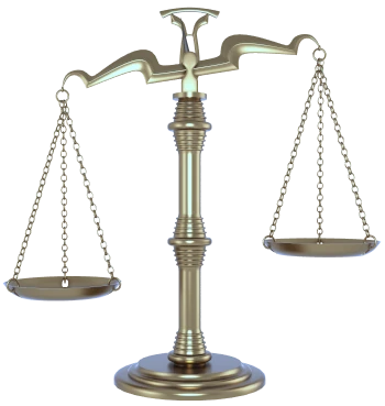 een illustratie van een weegschaal die niet in balans is