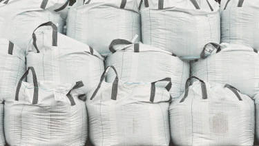 foto van big bags als semafoor voor de bulk laadfase