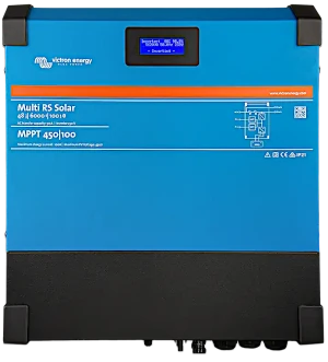 foto van een all-in-one inverter/charger/mppt (victron multi-rs solar)