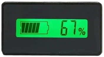 een foto van een soc indicator die een waarde aangeeft van 67%