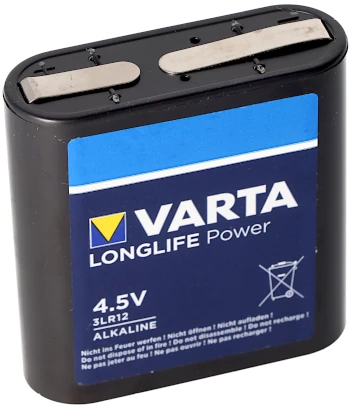 foto van een 4,5 volt batterij