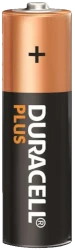 foto van een aa alkaline batterij (merk duracell)