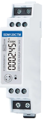 foto van een enkelfase mid kWh meter