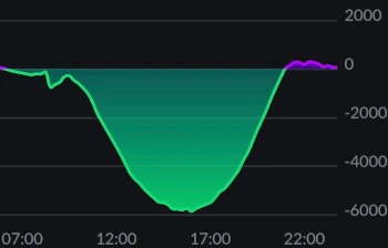 schermafdruk van homewizard app met daarin een grafiek te zien die een parabool is wat betreft de teruglevering van zonne-energie