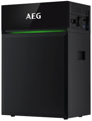 foto van de solarcube thuisbatterij 'met stekker' van aeg die door albert heijn wordt aangeboden