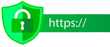 een afbeelding van een schildje met daarachter de letters http:// het schildje moet veilig voorstellen in verband met de secure verbinding die met https mogelijk is