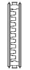 bovenaanzicht van een type-21 radiator met twee platen en één convector