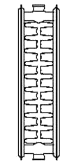 bovenaanzicht van een type-22 radiator met twee platen en twee convectors