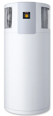 een circulatieluchtwarmtepomp die warmte uit de omgevingslucht onttrekt